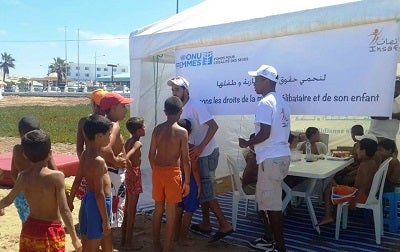 Atelier de dessin pour enfants. Photo: INSAF