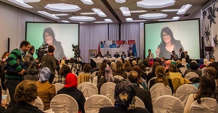 Session d'ouverture Forum Ra'edat 2016. Photo: ONU Femmes/Kimja Vanderheyden