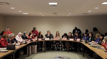 Side event dans le cadre de la CSW60 sous le thème : « Le rôle des Parlements dans la mise en œuvre des engagements en matière d’Egalité de Genre et de Changement Climatique ». Photo : UN Women/J Carrier