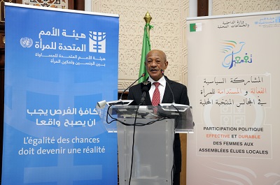 Algérie Wali Alger Monsieur Zoukh formation gestion des campagnes élections 2017 ONU Femmes 13 décembre