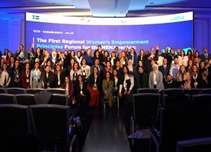  Group photo of participants and speakers at the first Regional WEPs Forum in MENA.